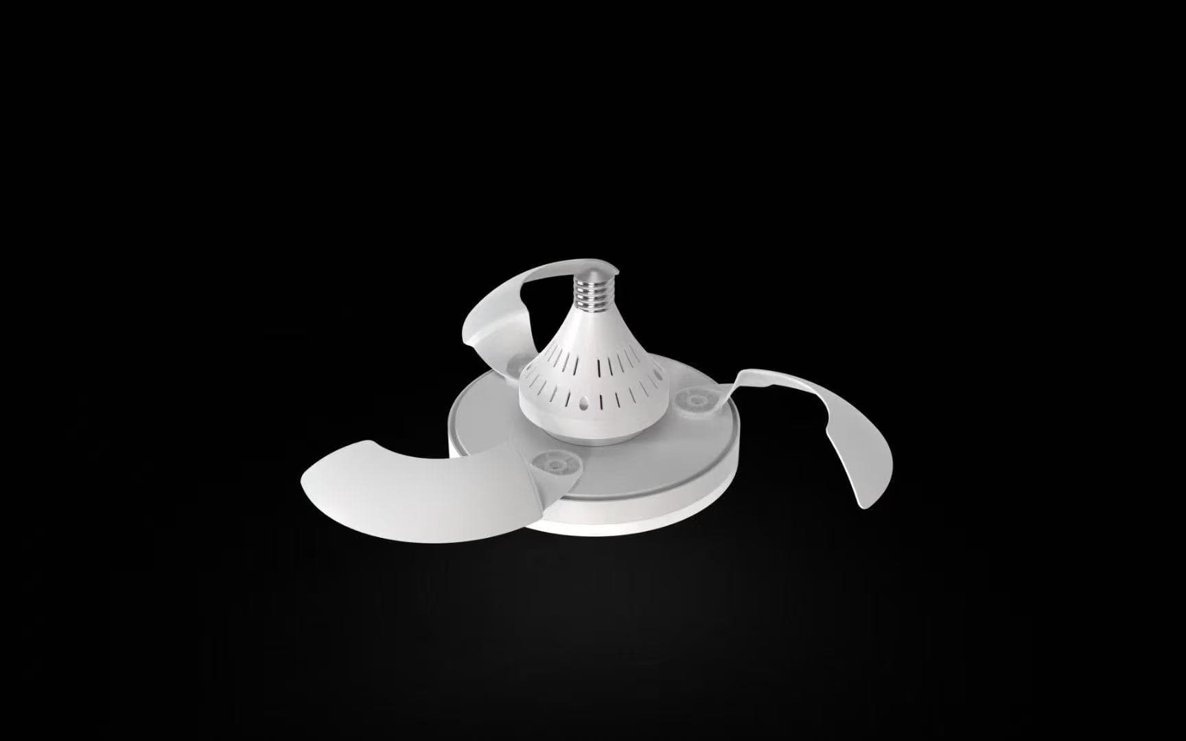 UFO 팬 조명, 희미한 라이트 소켓 천장 선풍기, 3 색 3000K-6500K